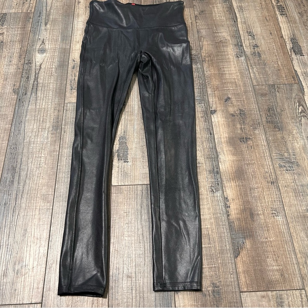 SPANX Faux Leather Leggings in Black